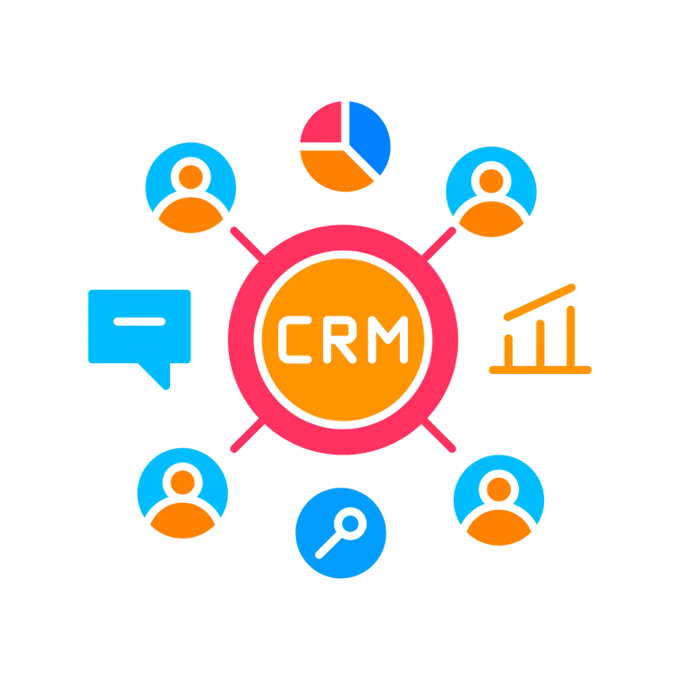 Real estate CRM lead management dashboard illustration