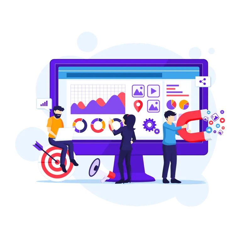 Real estate email newsletter and SMS marketing illustration