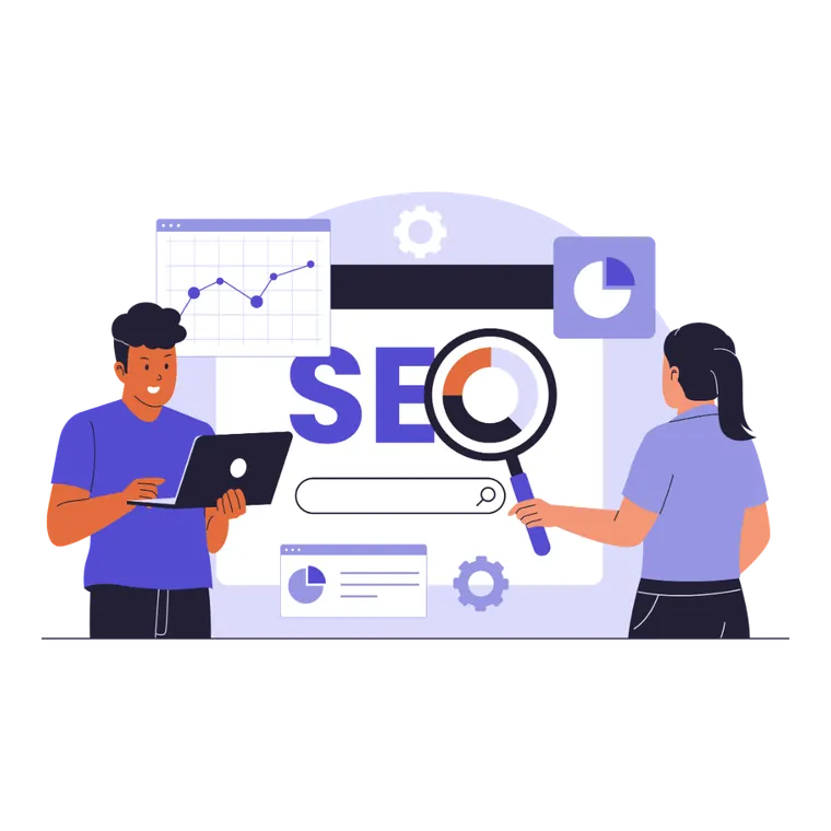Real estate SEO and local search optimization illustration